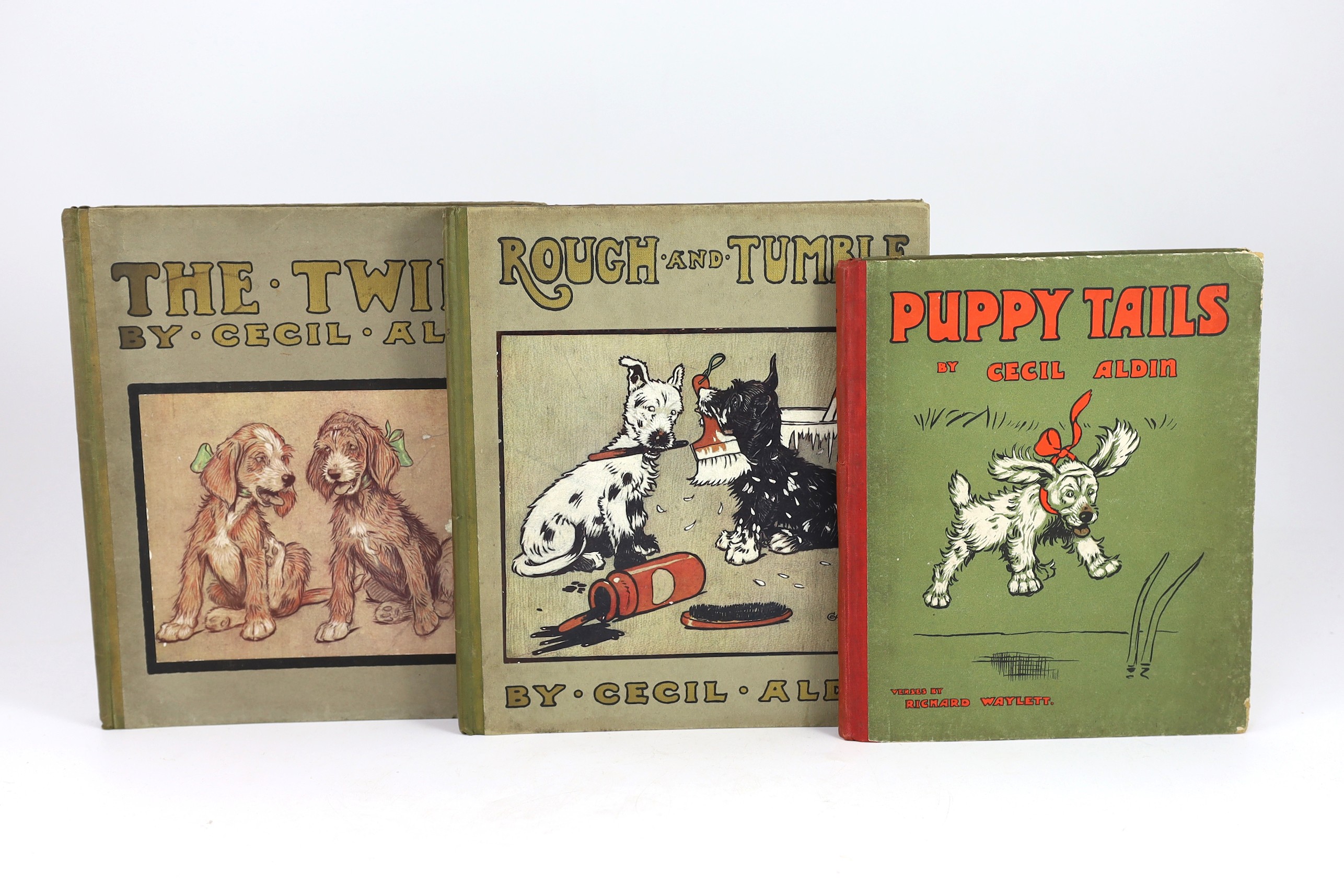 Aldin, Cecil - 3 works - Puppy Tails, 10 plates, 1912; Rough and Tumble, 24 plates, [1910] and The Twins, 24 plates, [1910]